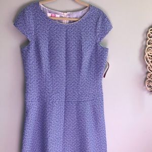 9&co dress with tag Sz 16 blue and white